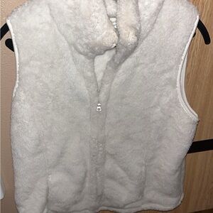 Cozy White Fleece Vest
